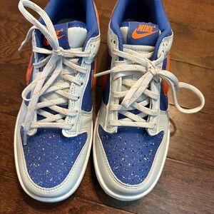 Nike Blue and Orange Speckled Sneakers
